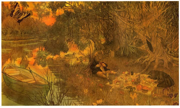 The Wind in the Willows - Picnic - art by Michael Hague