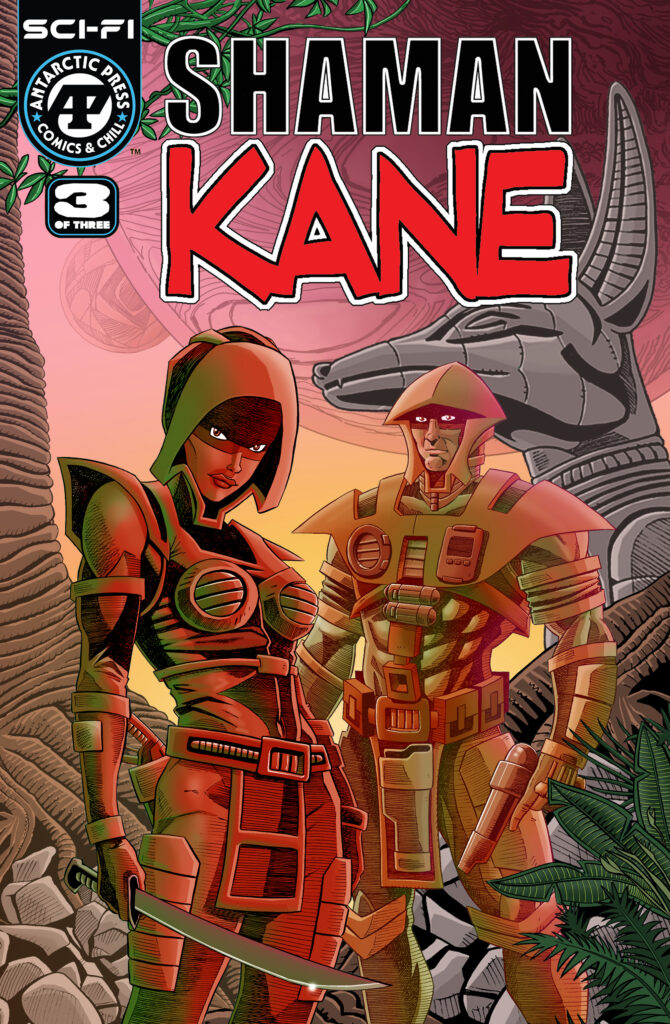 Shaman Kane #3 | Retail: $4.99 | Initial Due Date: 26th March 2026 | FOC Date: 6th April 2026 | On Sale: 13th May 2026 | UPC: 61072119084500311 | Published by Antarctic Press | Distributed by Lunar Distribution