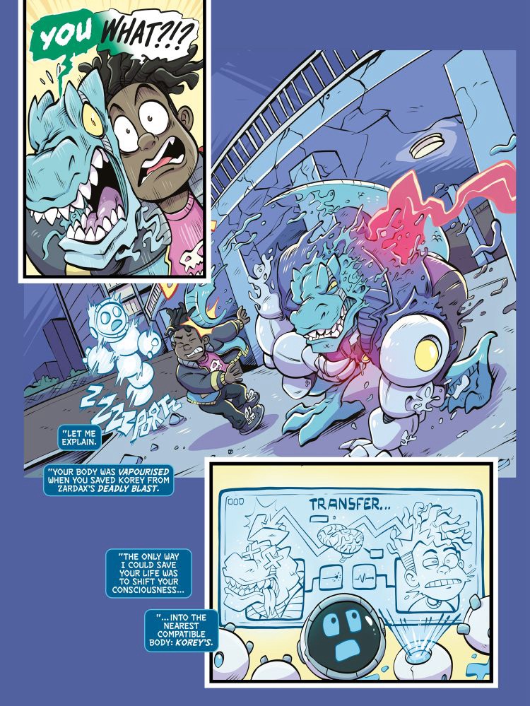 Rex Power – Invasion of the Fear Bugs written by RAMZEE, art by Claude TC, lettered by , is on sale in all good bookshops from 12th March 2026 | Published by Rebellion | 144 Pages | ISBN: 978-1837865222