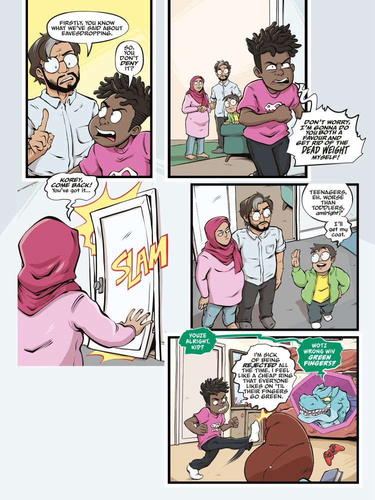 Rex Power – Invasion of the Fear Bugs written by RAMZEE, art by Claude TC, lettered by , is on sale in all good bookshops from 12th March 2026 | Published by Rebellion | 144 Pages | ISBN: 978-1837865222