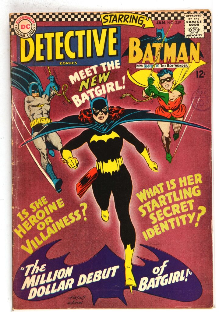 Detective Comics No. 359 - featuring the first appearance of Silver-age Batgirl (Barbara Gordon) (DC Comics, 1967).