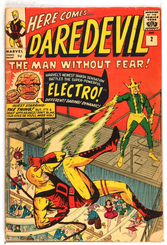 Daredevil No. 2 2nd appearances of Daredevil and Electro (Marvel Comics, July 1964).