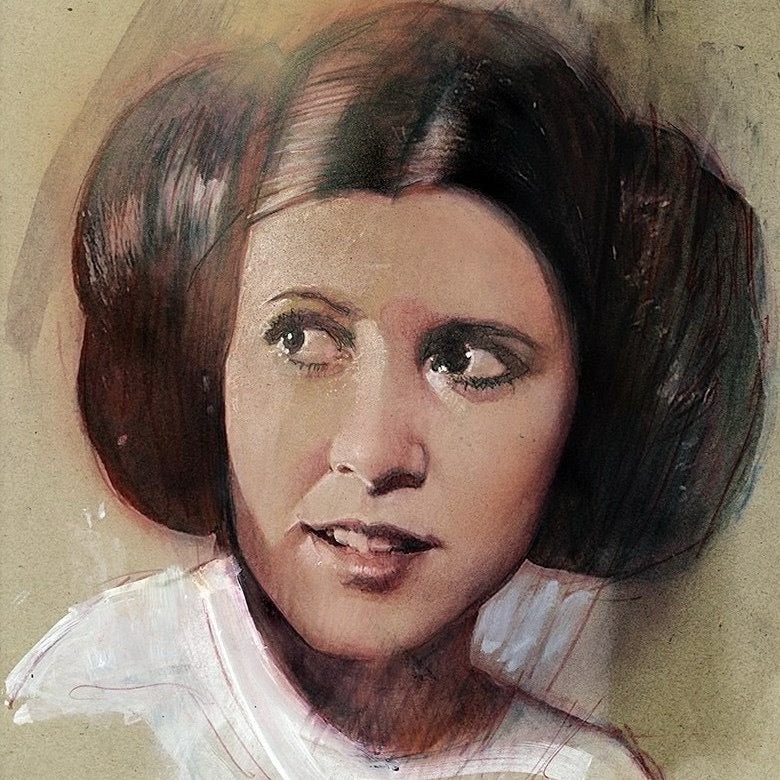 Star Wars Princess Leia art by Bill Sienkiewicz