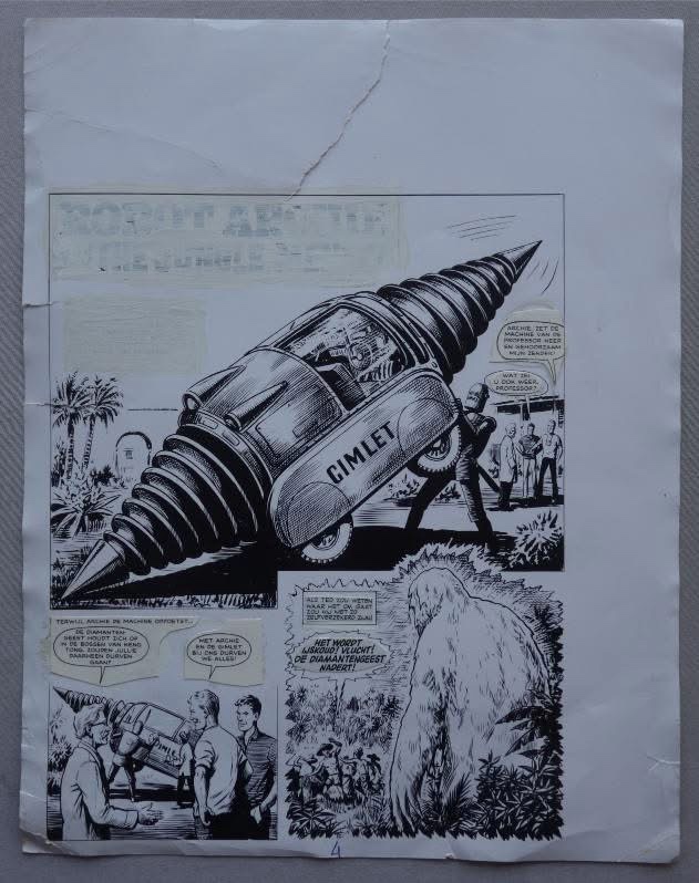 Robot Archie Printers Proof Page for Lion cover dated 27th August 1966