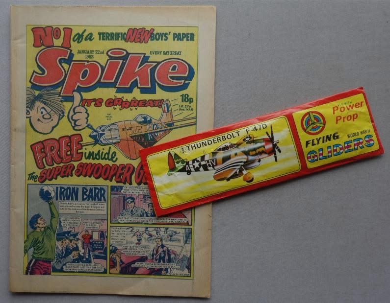 Spike No. 1 cover dated 22nd January 1983 With Free Gift – Flying Glider
