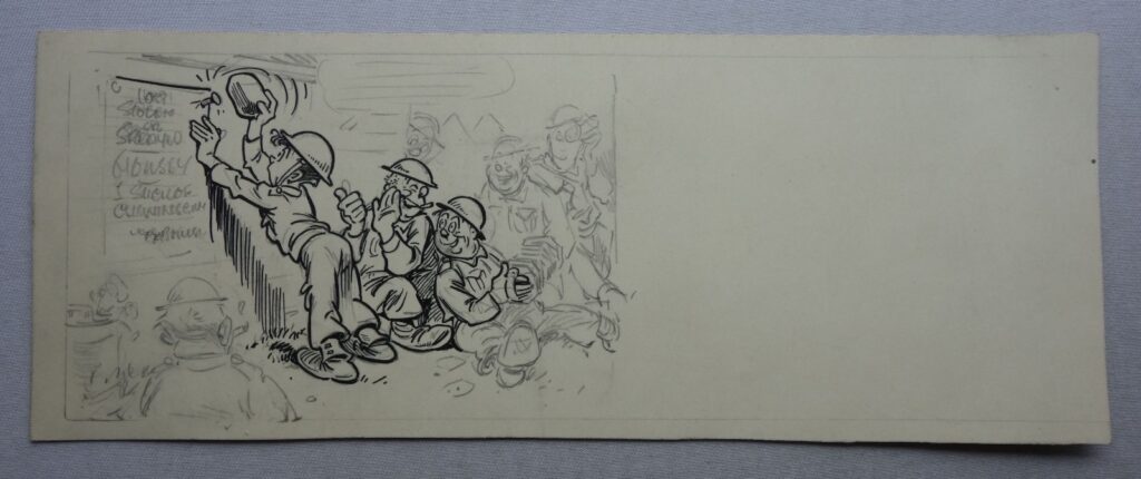 Wonder No. 1494 cover dated 29th April 1944 with Preliminary Artwork by Roy Wilson