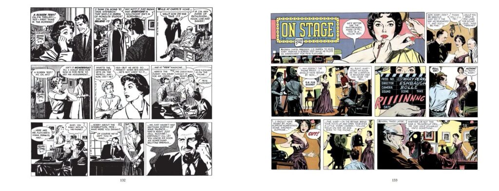 A sample spread for the new edition of Mary Perkins On Stage by Leonard Starr from Classic Comics Press