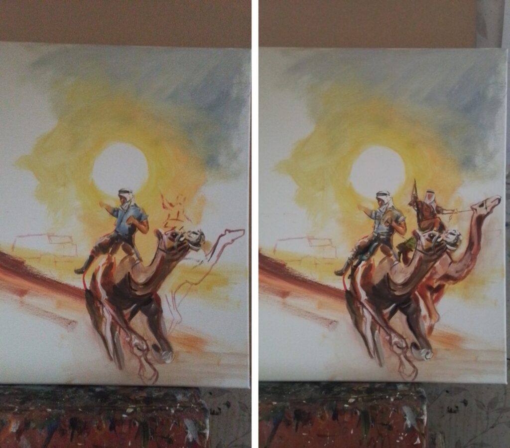 Commando Behind the Scenes! Simon Pritchard's cover progression for Issue 5851, Humpback Heroes!