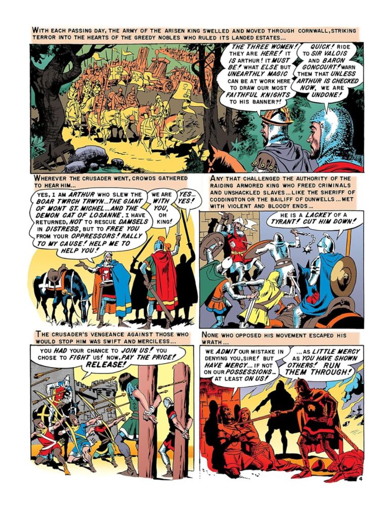 “The Return of King Arthur” by Wally Wood, from Valor #1 (March/April 1955), as reproduced in The EC Archives: The Complete Valor