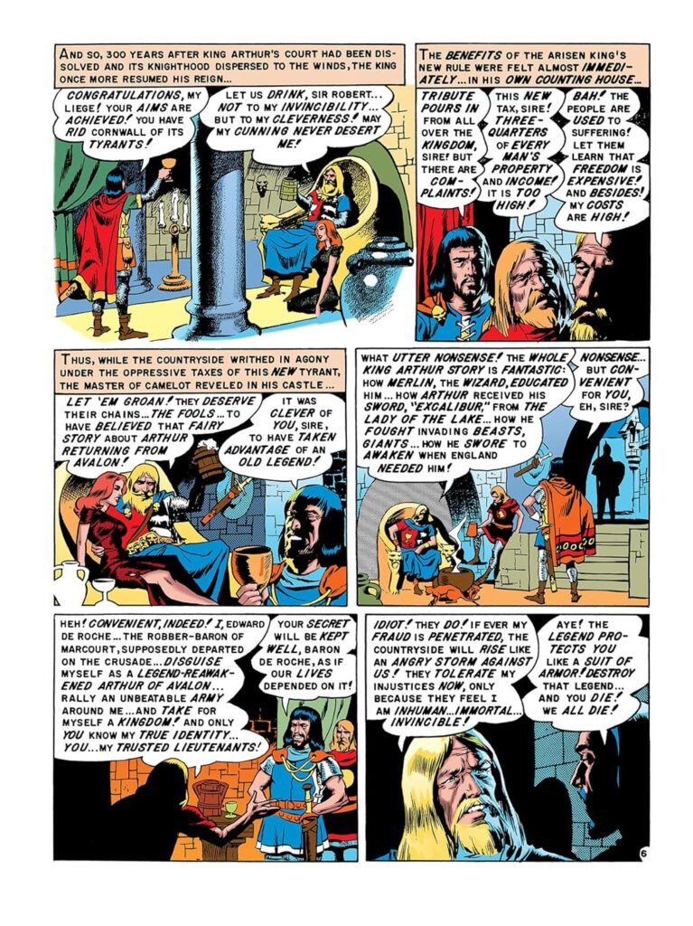 “The Return of King Arthur” by Wally Wood, from Valor #1 (March/April 1955), as reproduced in The EC Archives: The Complete Valor