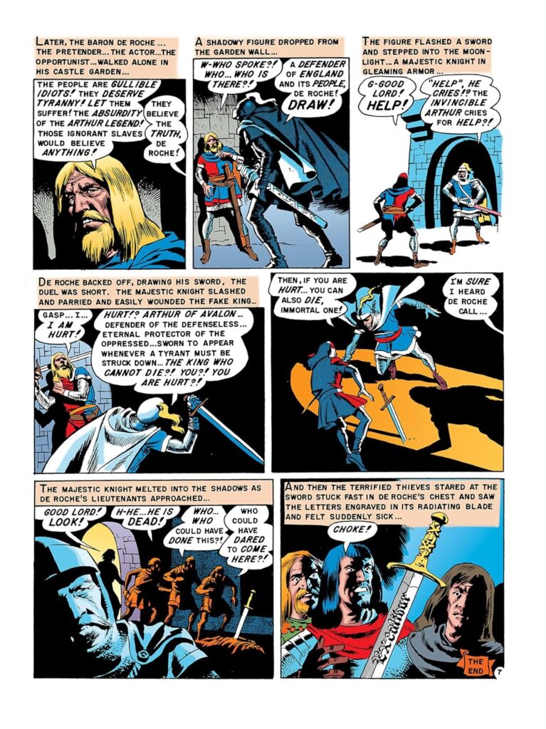 “The Return of King Arthur” by Wally Wood, from Valor #1 (March/April 1955), as reproduced in The EC Archives: The Complete Valor