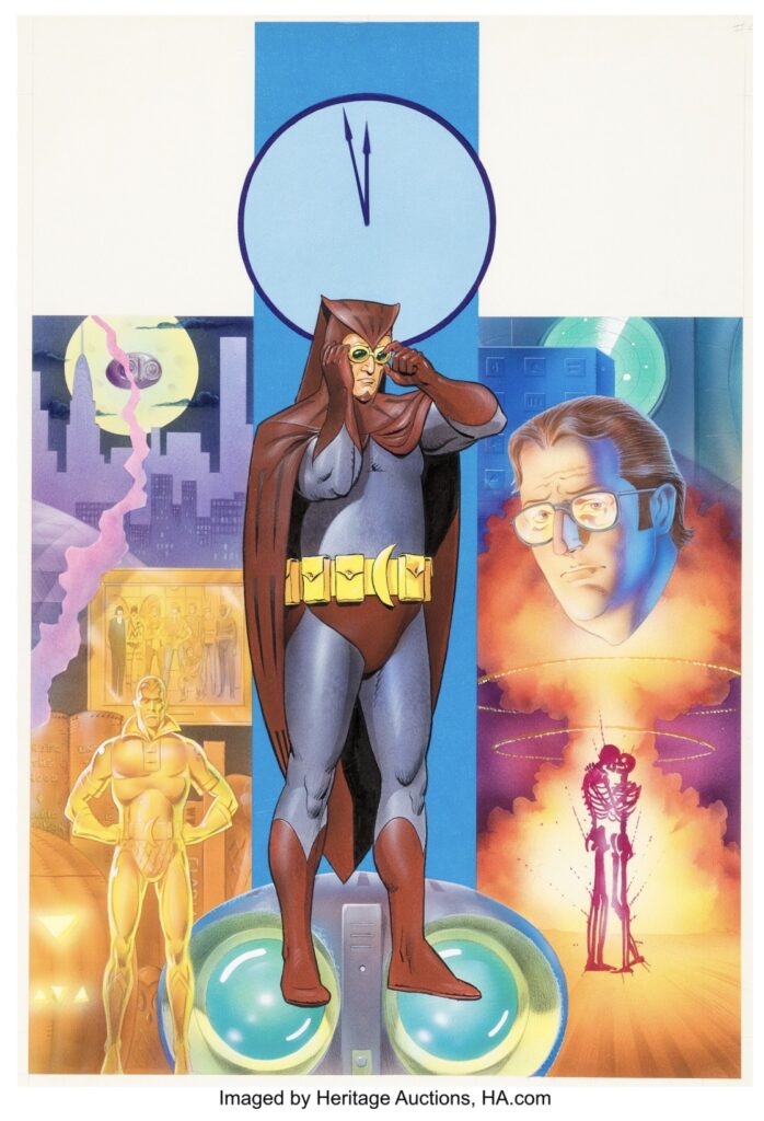 Dave Gibbons and John Higgins Watchmen (French Edition) #4 Nite Owl Cover Painting Original Art (DC/Zenda, 1987)