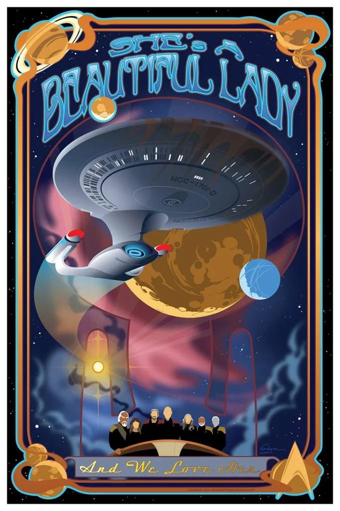 Star Trek U.S.S. Enterprise NCC-1701-D Poster art by Dr. Tyler Nordgren