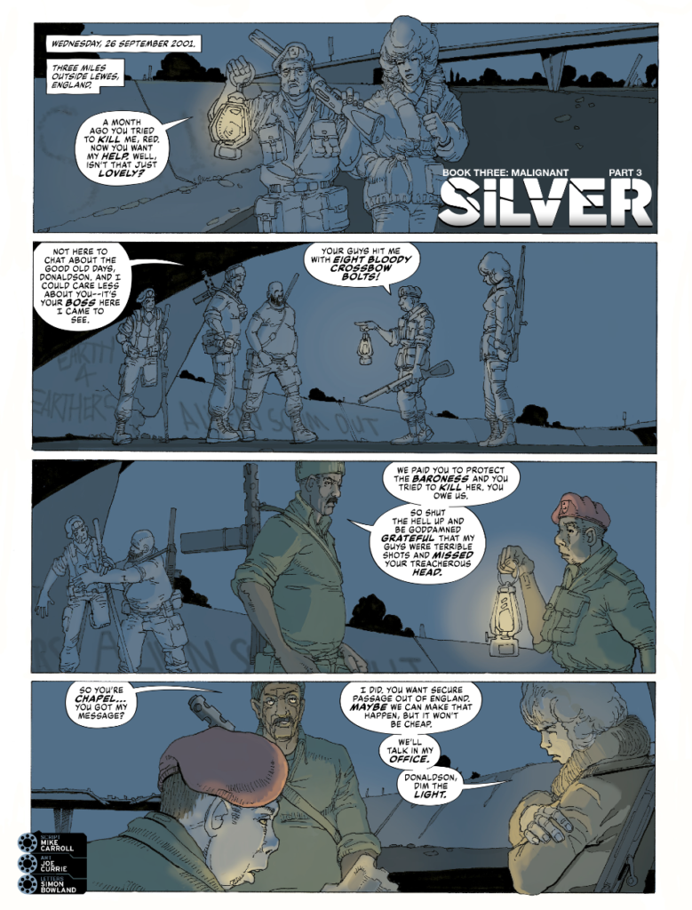 2000AD Prog 2479 - SILVER // MALIGNANT
By Mike Carroll (Writer) Joe Currie (Artist) Simon Bowland (Letterer)