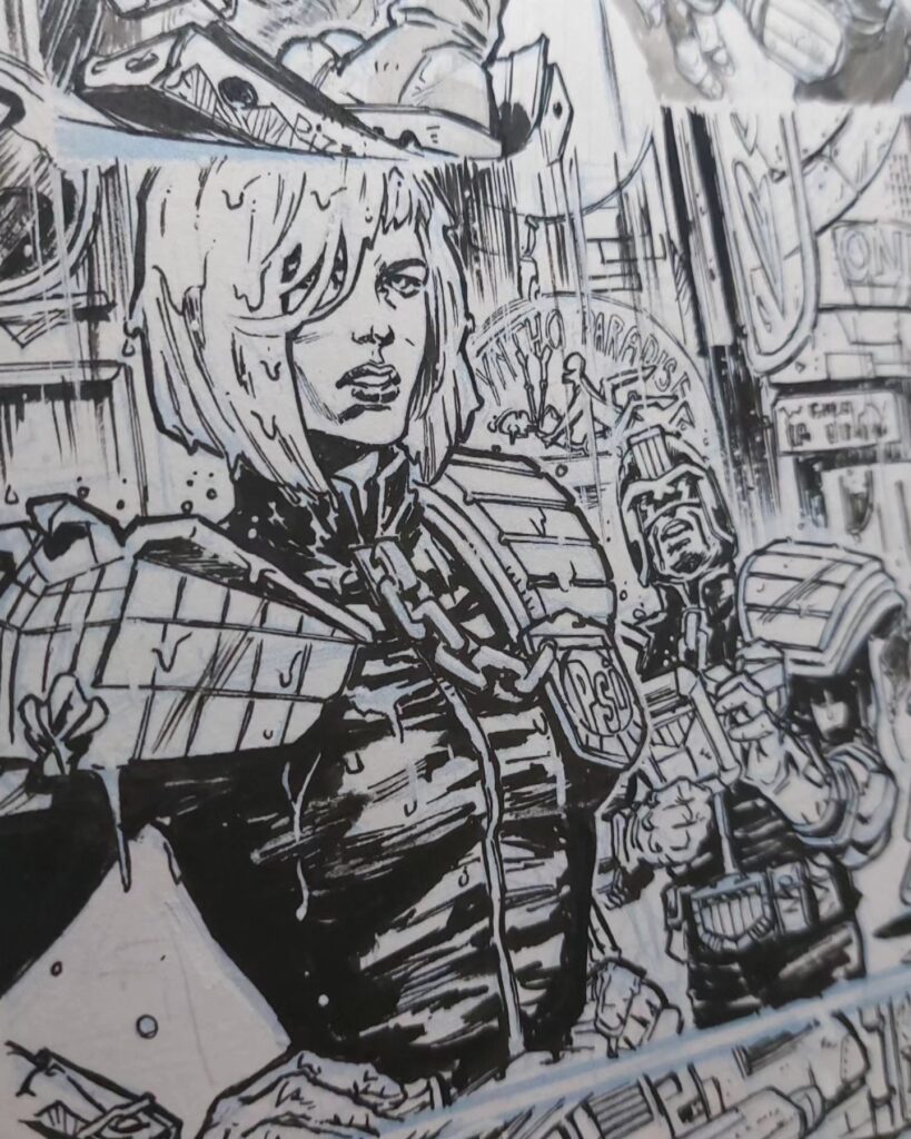 Judge Anderson and Judge Dredd by Silvia Califano 