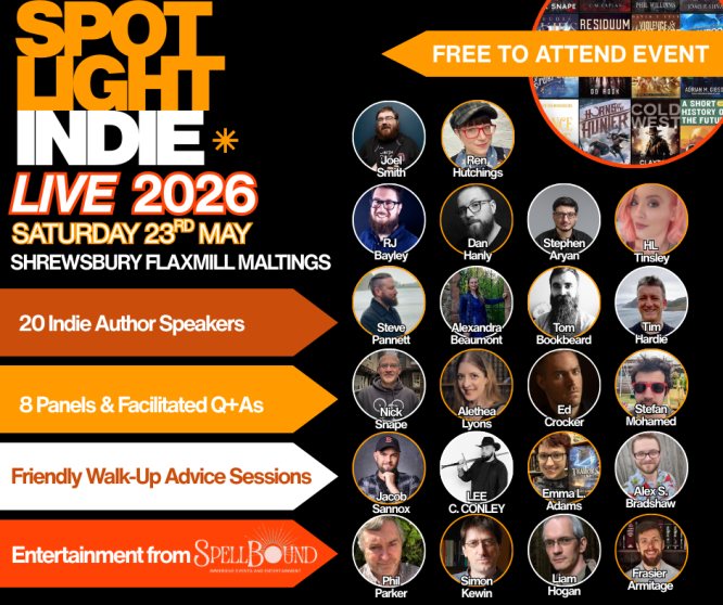 Spotlight Indie
Saturday, 23rd May 2026
Dye House, Shrewsbury Flaxmill Maltings, Shrewsbury
Web: spotlightindie.co.uk