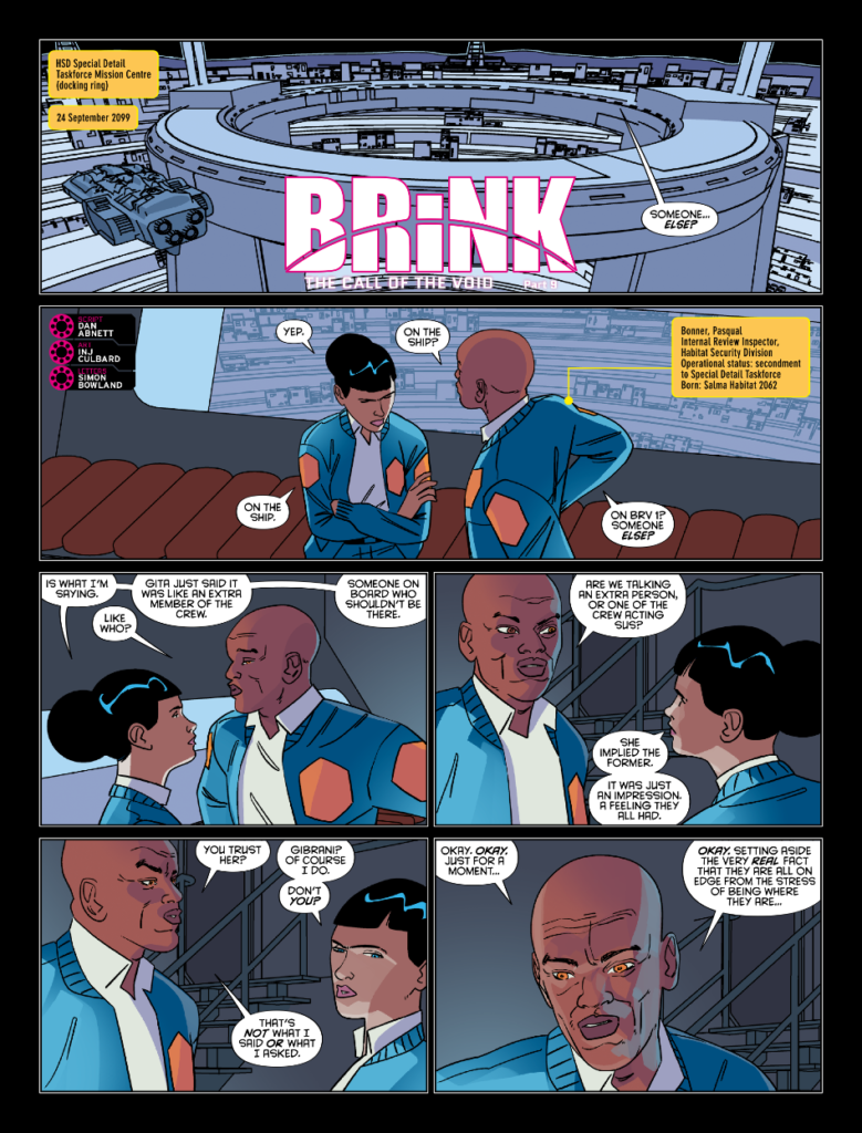 2000AD 2480 - BRINK // THE CALL OF THE VOID By Dan Abnett (Writer) INJ Culbard (Artist) Simon Bowland (Letterer)