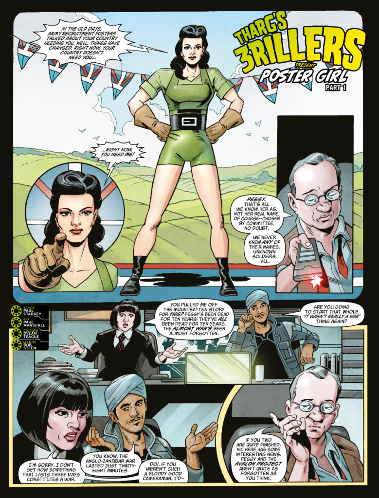 2000AD 2480 - THARG'S 3RILLERS // POSTER GIRL By Paul Starkey (Writer) Paul Marshall (Artist) Dylan Teague (Colourist) Rob Steen (Letterer)
