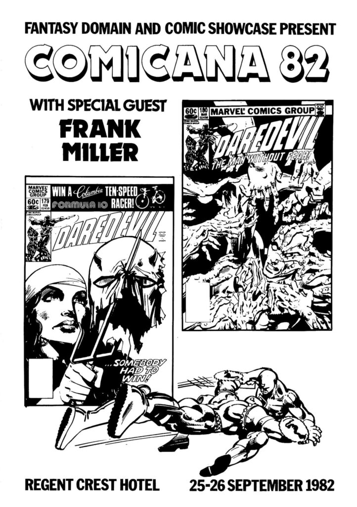 Comicana Convention Booklet 1982, designed by Hass Yusuf (scan with thanks to David Hathaway Price)