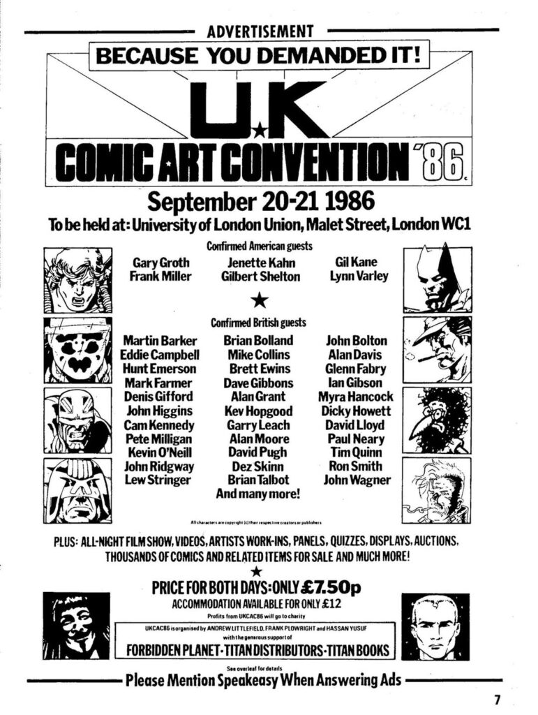 UKCAC 1986 Flyer