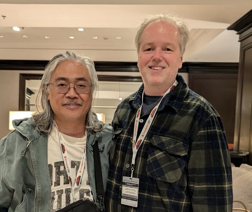 Phillip Russertt, right, with comic creator Whilce Portacio during last year’s New York Comic Con 2025. Photo via Phillip Russertt