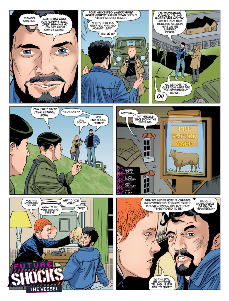 2000AD Prog 2478: FUTURE SHOCKS // THE VESSEL By James Peaty (Writer) Steve Yeowell (Artist) John Charles (Colourist) Rob Steen (Letterer)