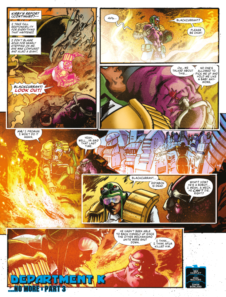 Judge Dredd Megazine 491: DEPARTMENT K // ...NO MORE By Ned Hartley (Writer) Mike Walters (Artist) Simon Bowland (Letterer)