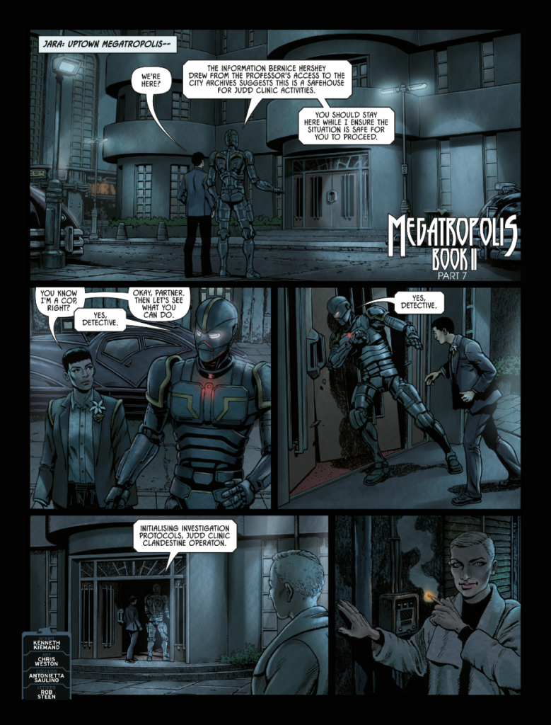 Judge Dredd Megazine 491: MEGATROPOLIS II By Ken Niemand (Writer) Chris Weston (Artist) Antonietta Saulino (Colourist) Rob Steen (Letterer)