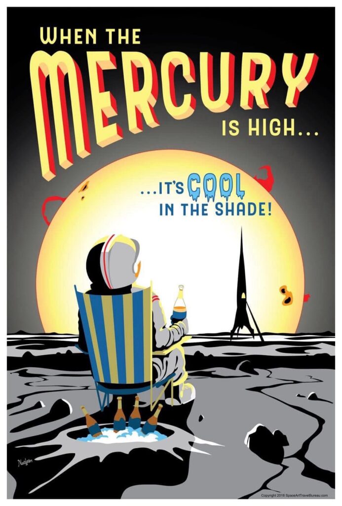 Mercury: Cool in the Shade Space Bar Poster by Dr. Tyler Nordgren