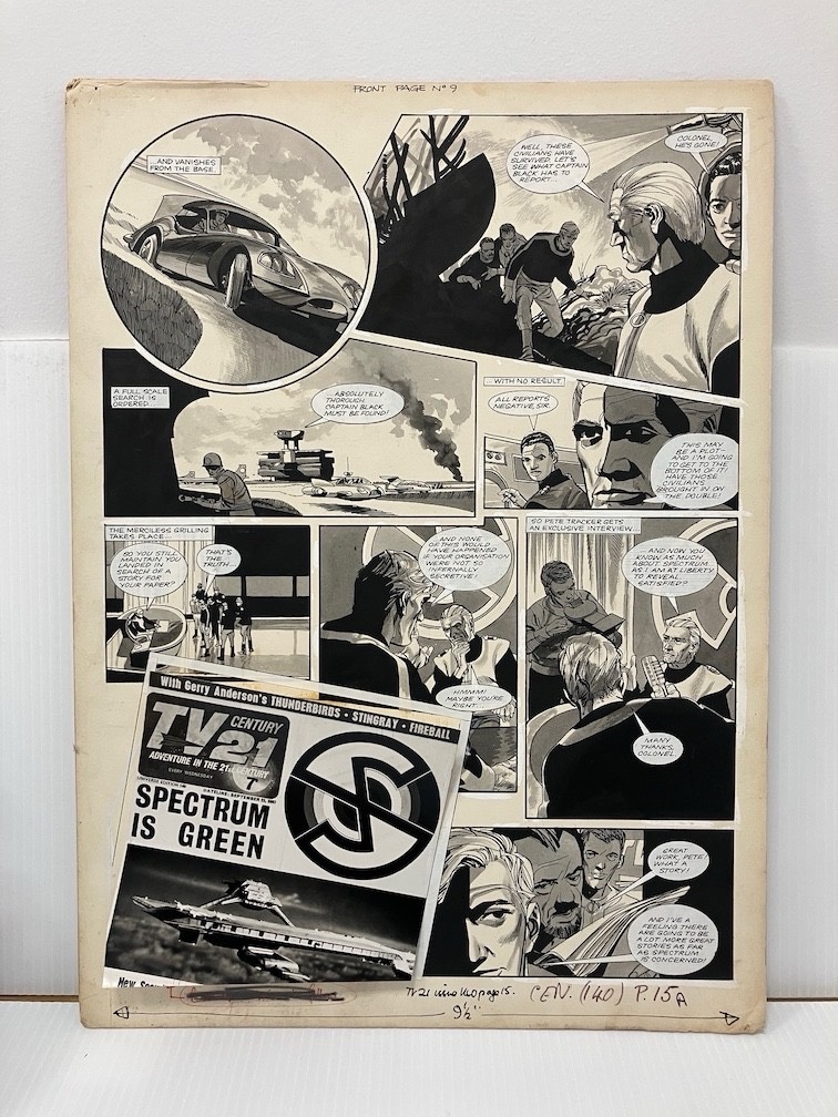 TV Century 21 Issue 140 “Front Page” art by John M. Burns