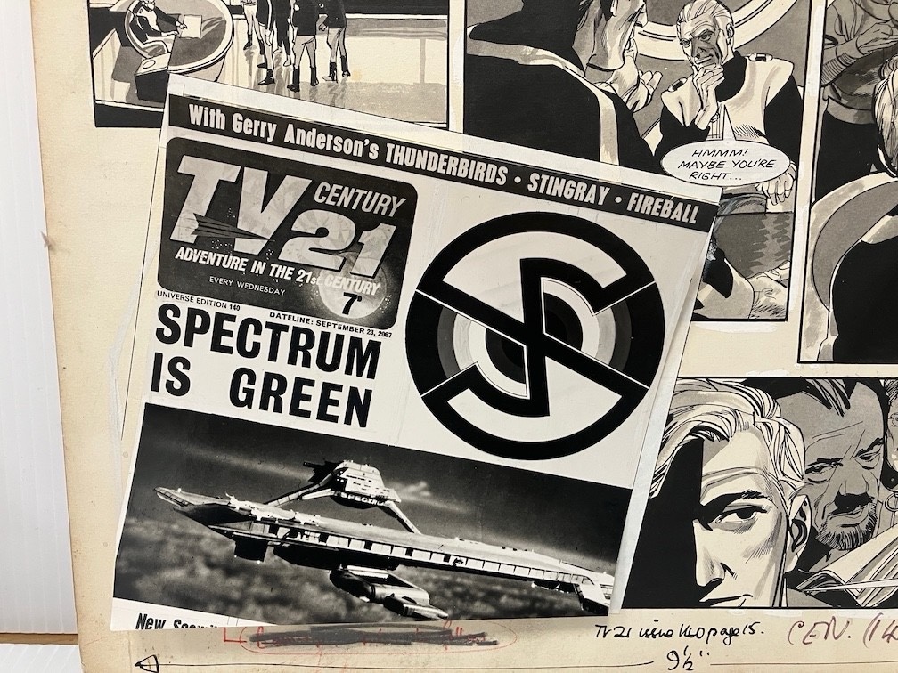 TV Century 21 Issue 140 “Front Page” art by John M. Burns