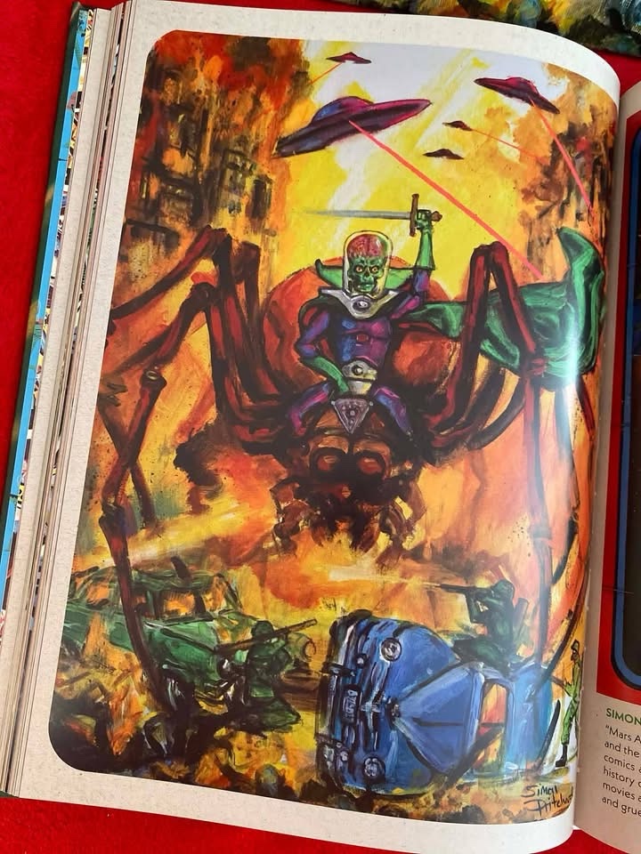 Mars Attacks: Artbook (Printed in Blood, 2026) - art by Simon Pritchard