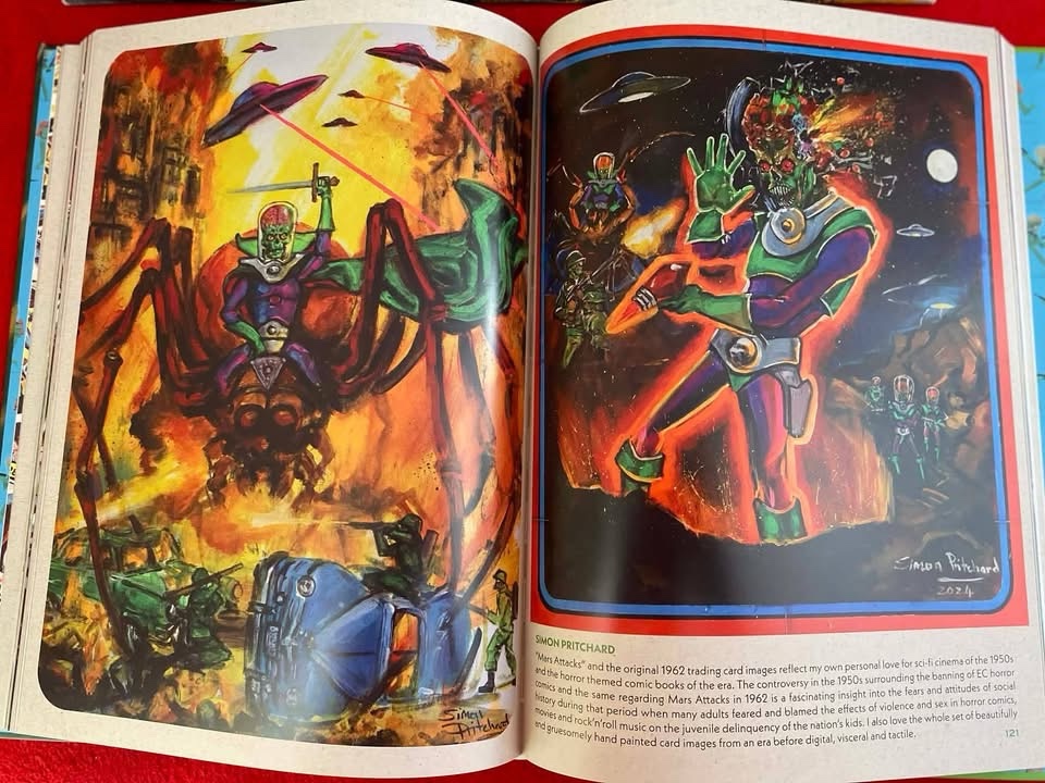 Mars Attacks: Artbook (Printed in Blood, 2026) - art by Simon Pritchard