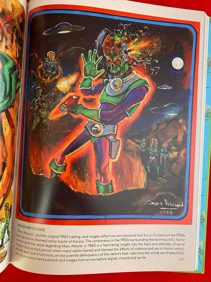 Mars Attacks: Artbook (Printed in Blood, 2026) - art by Simon Pritchard