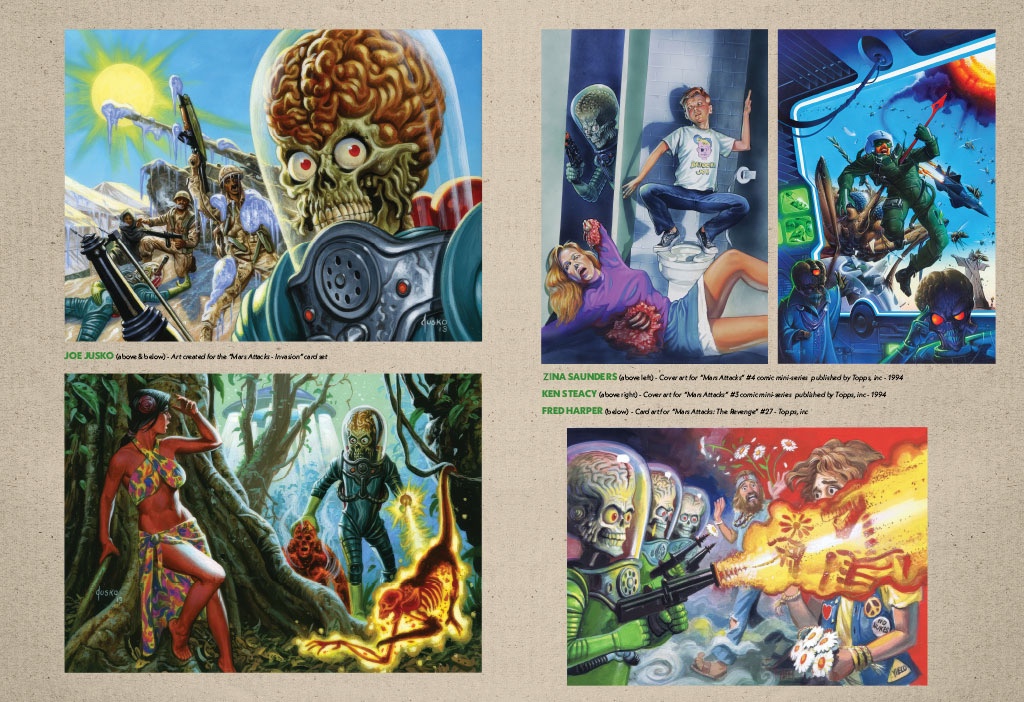 Mars Attacks: Artbook (Printed in Blood, 2026) - Sample Spread