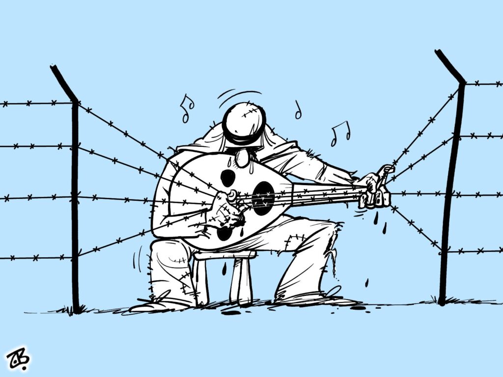 Cartoon by Jordanian cartoonist Emad Hajjaj
