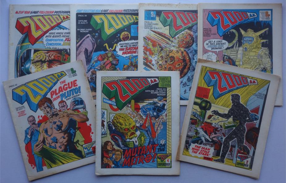 2000AD #20,22,23,24,25,26,27 (1977)