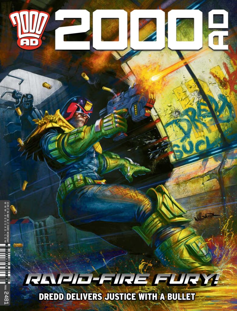 2000AD Prog 2481 UK RELEASE DATE: 6th May £3.99 LUNAR RELEASE DATE: 20th May $7.99 COVER: Toby Willsmer