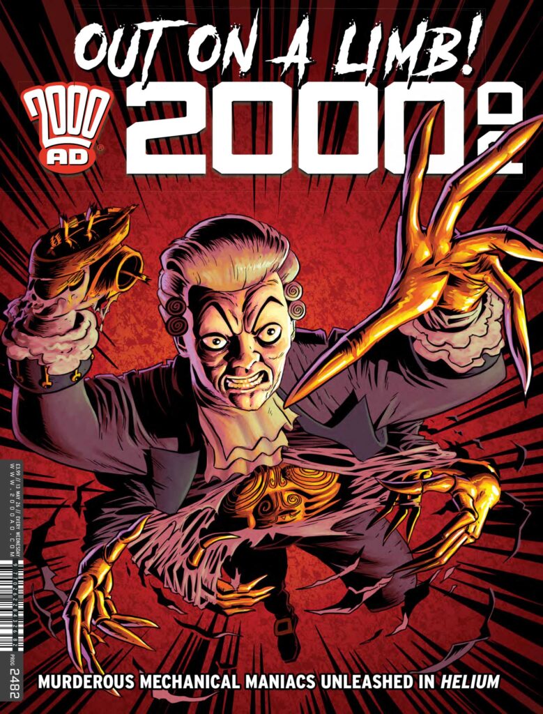 2000AD Prog 2482
UK RELEASE DATE: 13th May £3.99
LUNAR RELEASE DATE: 27th May $7.99
COVER: D'Israeli 