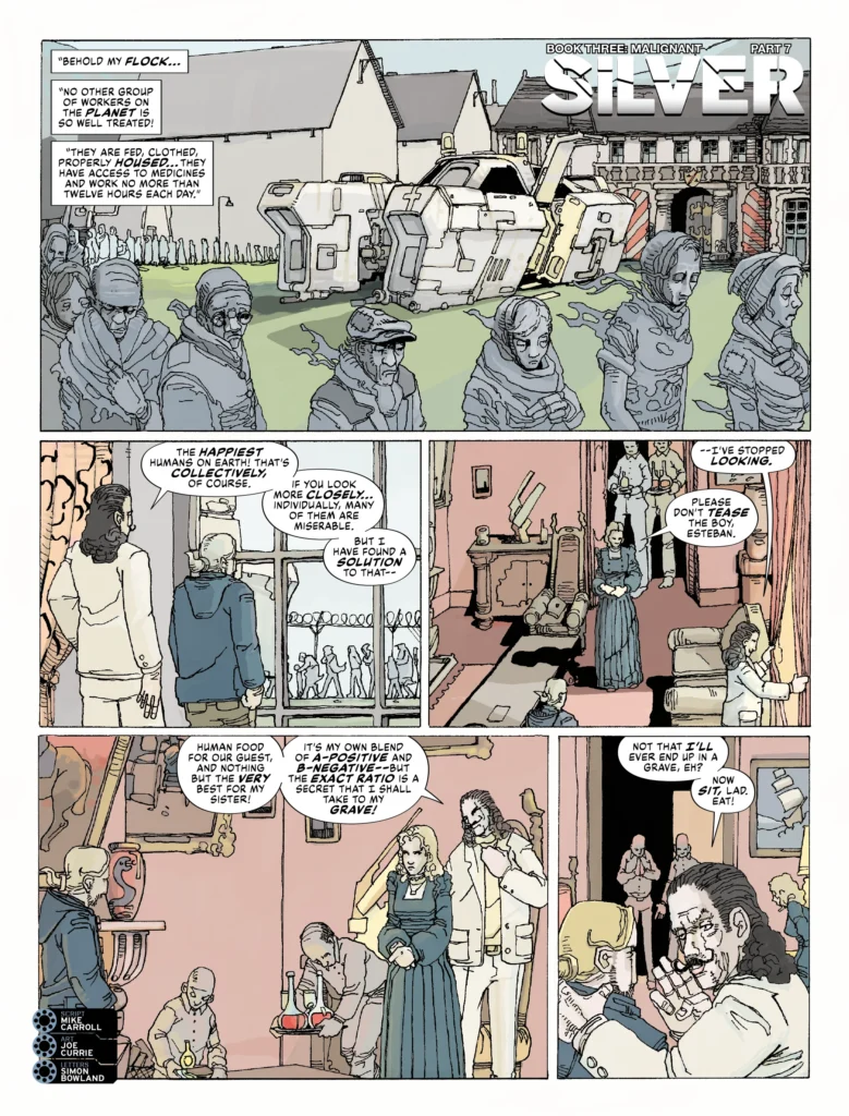 2000AD Prog 2483 | SILVER // MALIGNANT by Mike Carroll (Writer) Joe Currie (Artist) Simon Bowland (Letterer)