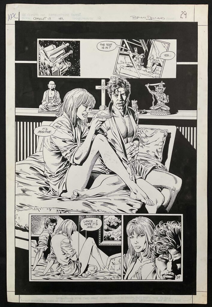  final issue of the limited series of Camelot 3000 #12 (1985), by Brian Bolland (b. 1951)
This page from the final issue of the limited series of Camelot 3000 #12 (1985), by Brian Bolland and Terry Austin sold for £3,810 (Lot 405)