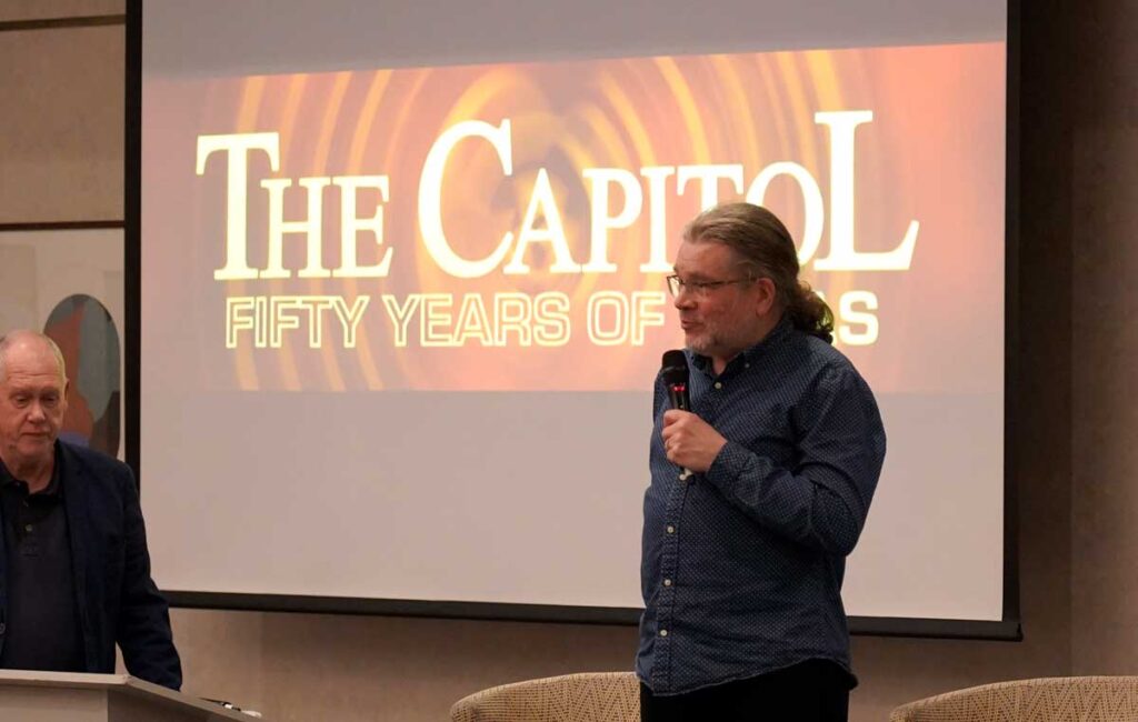 Musician Mark Ayres at Capitol 50. Photo: Andy Richards