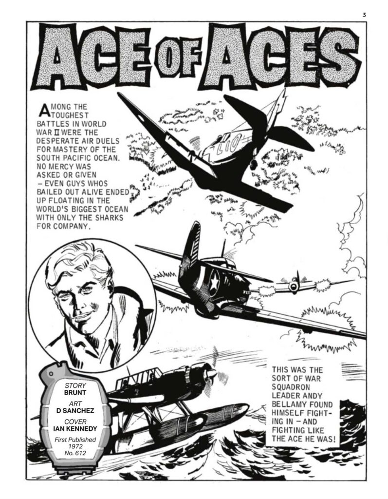 Commando 5960 (Gold): Ace Of Aces Story: Brunt | Internal Art: D Sanchez | Cover Art: Ian Kennedy First published 1972 as No.612