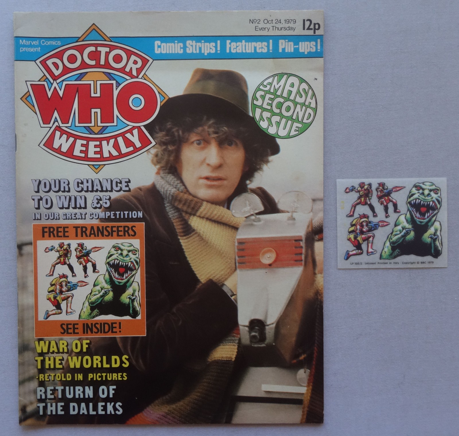 Doctor Who Weekly No.2, cover dated 24th October 1979, With Free Gift