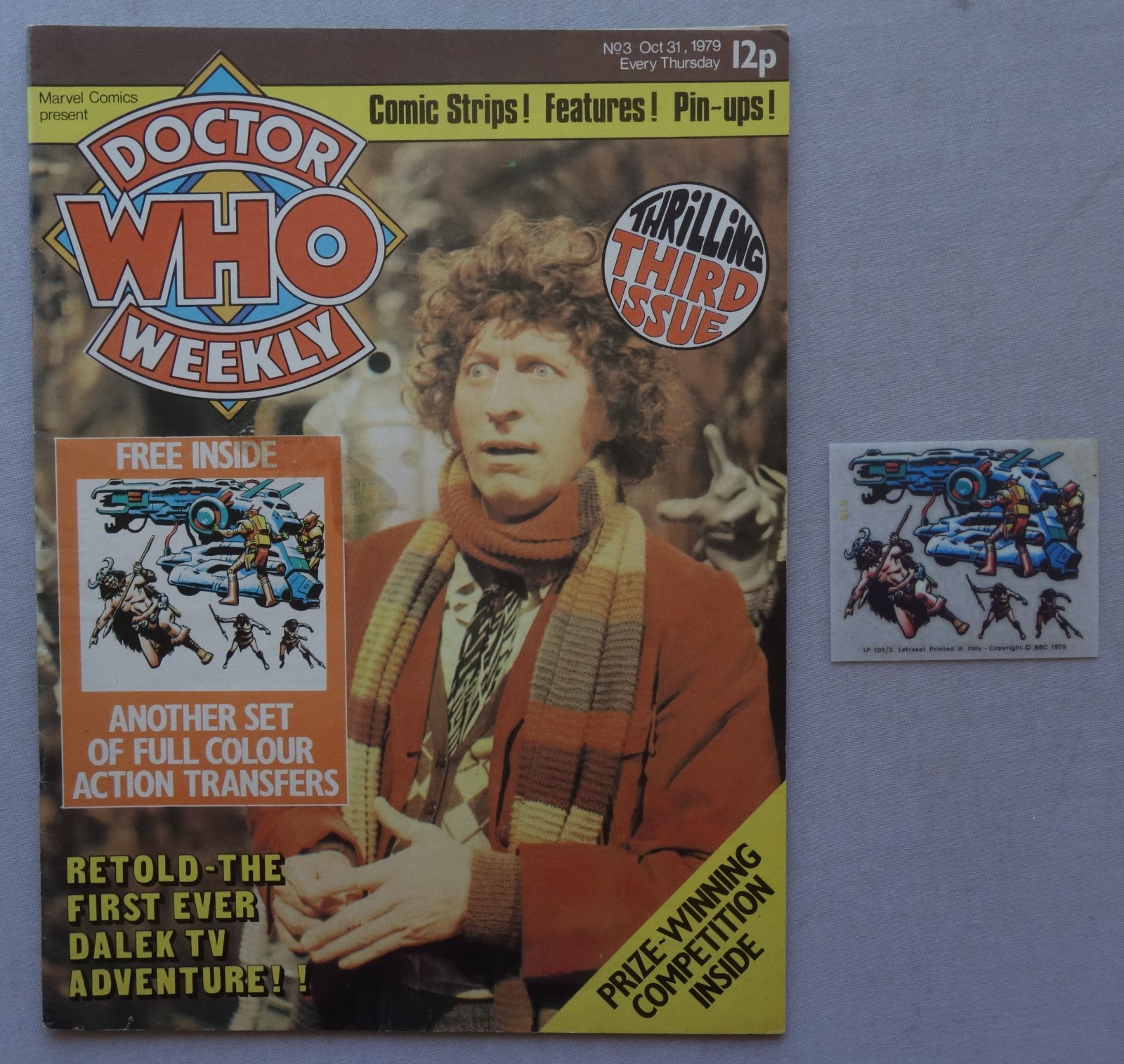 Doctor Who Weekly No. 3, cover dated 31st October 1979, With Free Gift
