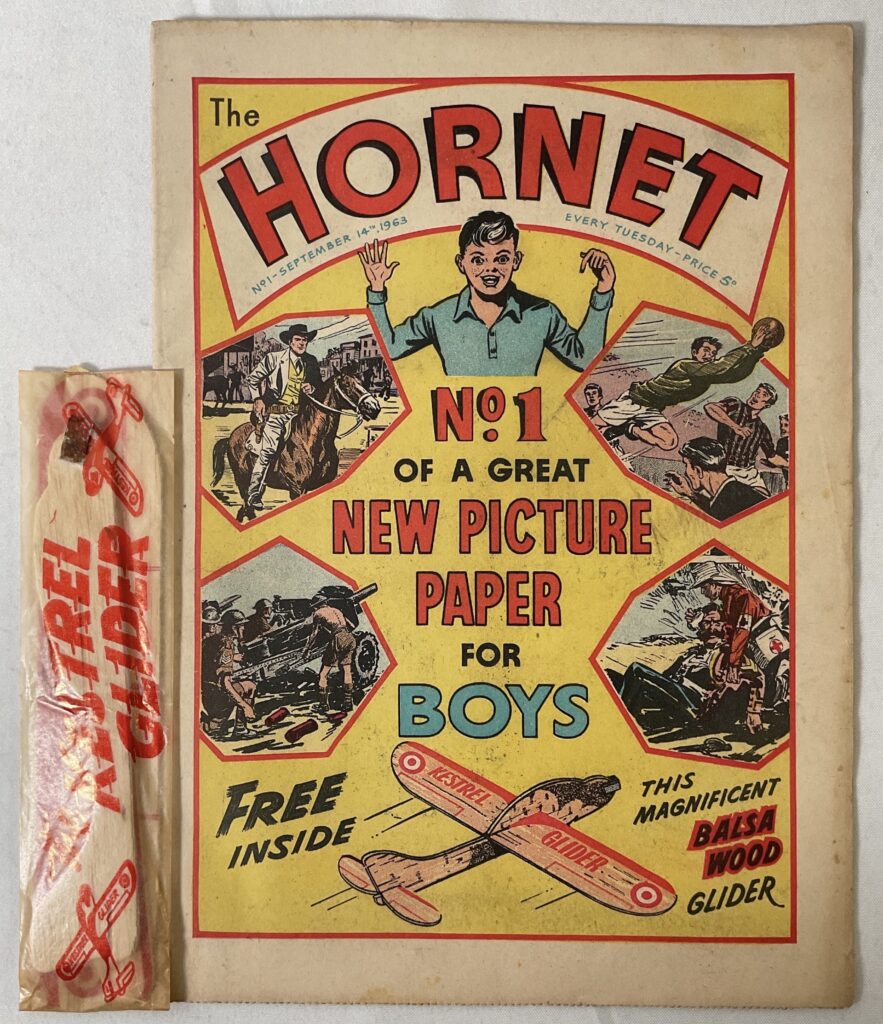 The Hornet #1 (1963 DC Thomson) with Kestrel Glider free gift