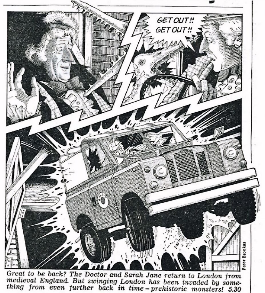 Radio Times Invasion of the Dinosaurs art by Peter Brookes