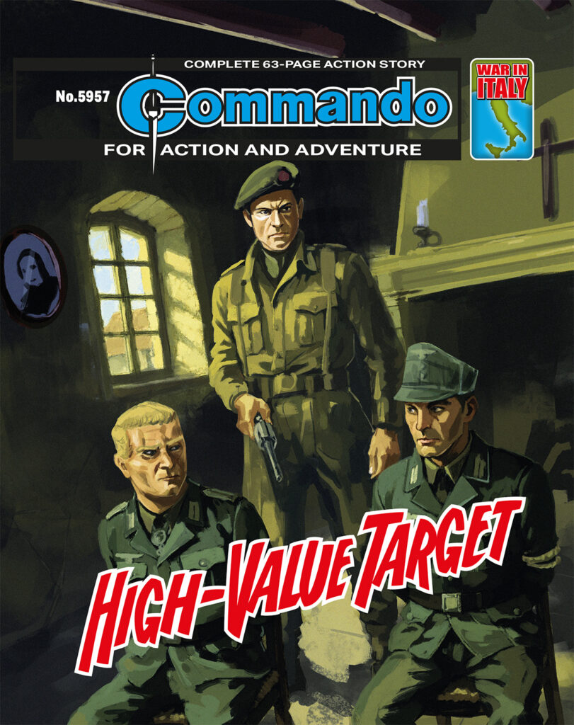 Commando 5957 (For Action and Adventure): High-Value Target
Story: Rossa McPhillips | Internal Art: Vicente Alcazar | Cover Art: Marco Bianchini
