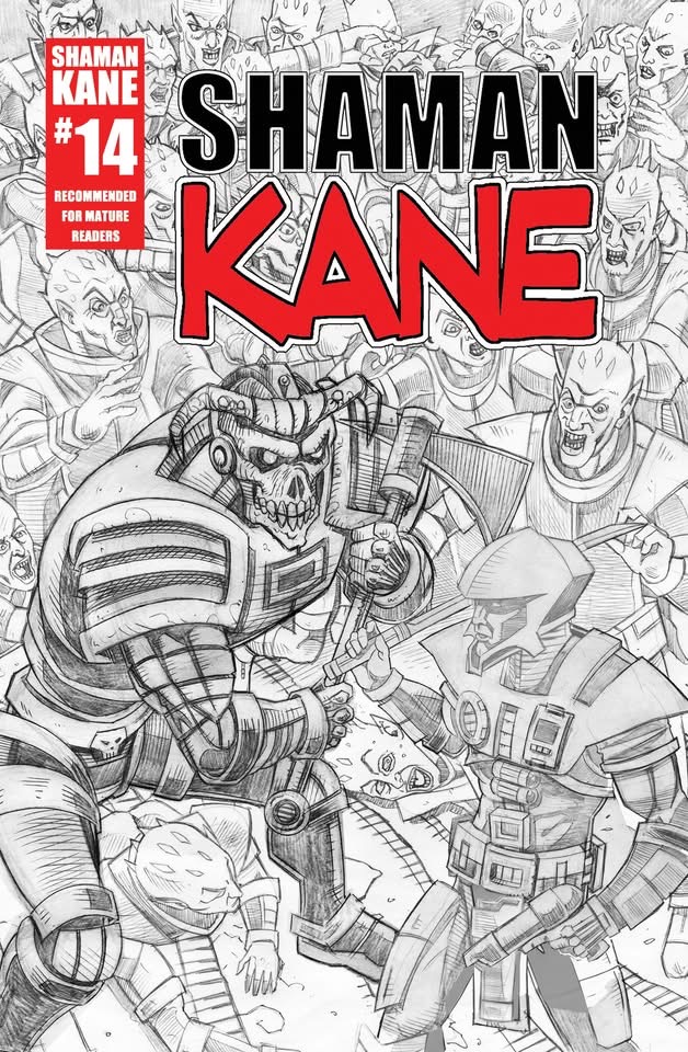 Shaman Kane #14 by David Broughton - Cover Pencils
