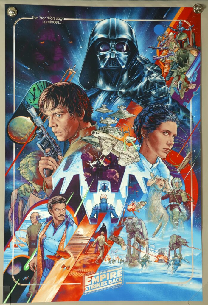 Martin Ansin Star Wars The Empire Strikes Back 12 colour screen print - 24 x 36 inches - Hand-numbered timed edition 971/1650. Artwork in conjunction with Acme Archives, the official Star Wars licensee